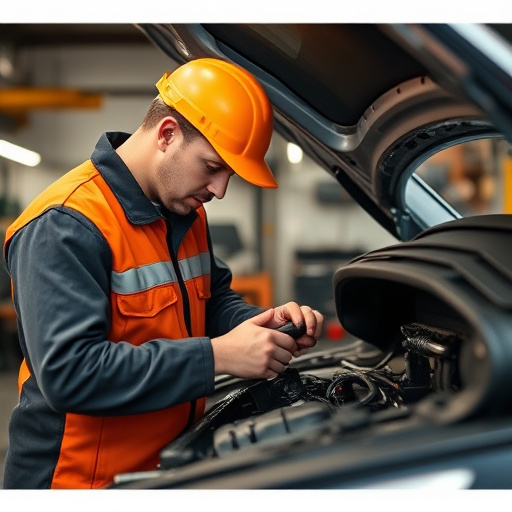 auto technician working