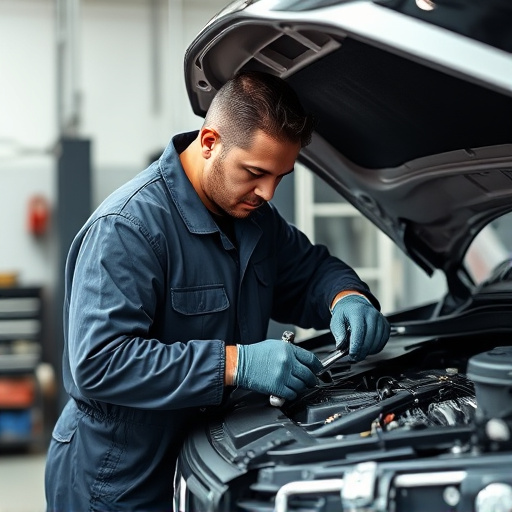 auto technician working