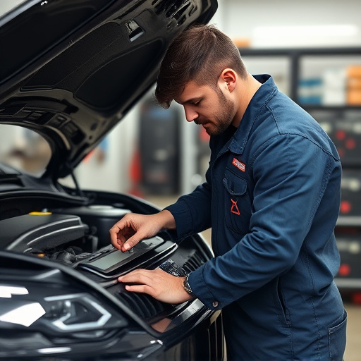 auto technician working