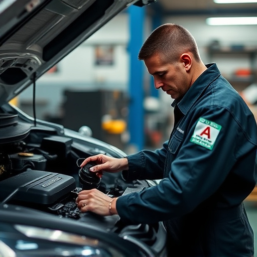 auto technician working