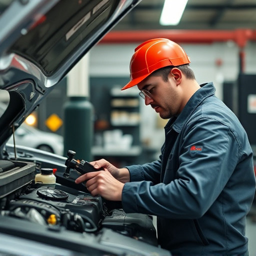 auto technician working