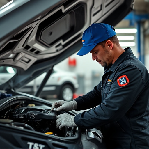 auto technician working