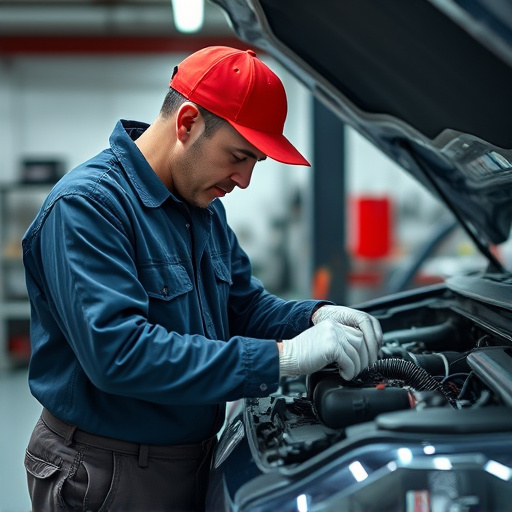 auto technician working