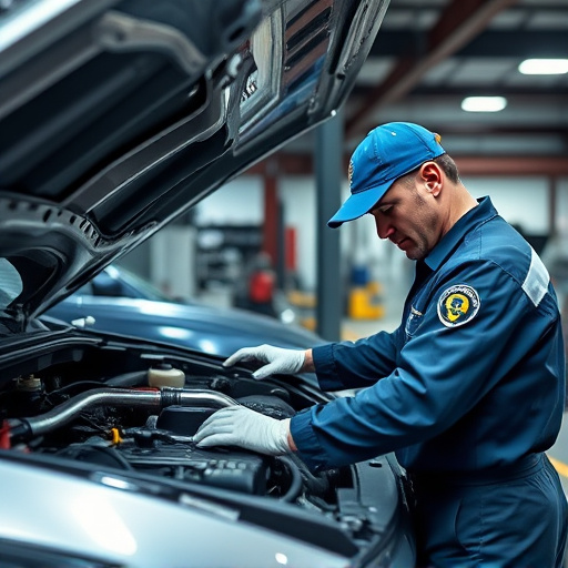 auto technician working