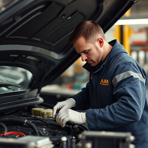 auto technician working