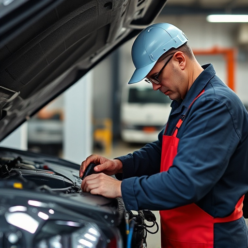 auto technician working