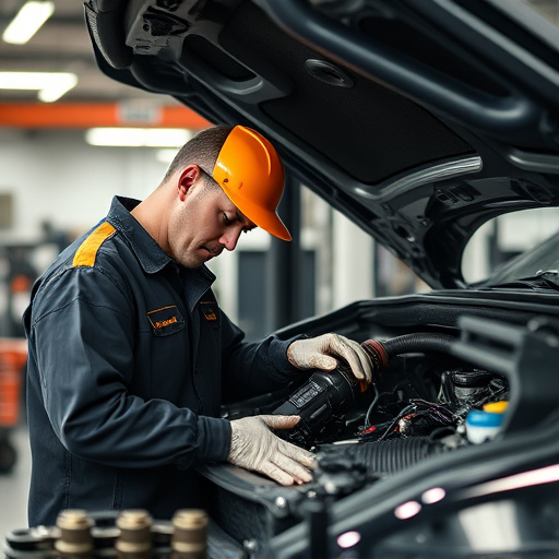 auto technician working
