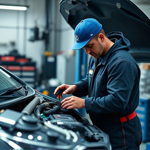 auto technician working