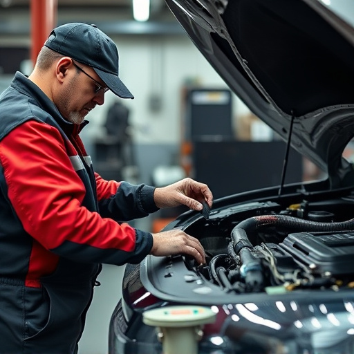 auto technician working