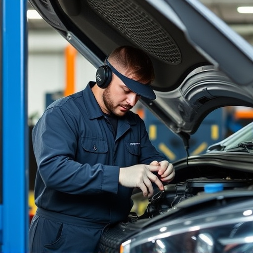 auto technician working