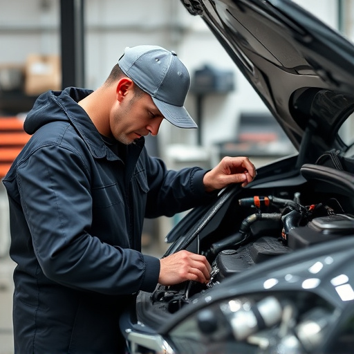 auto technician working