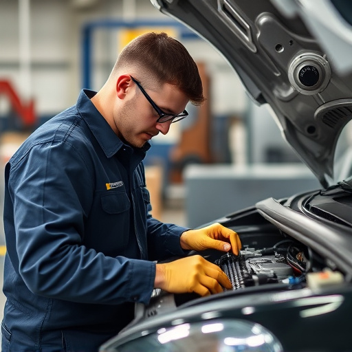 auto technician working