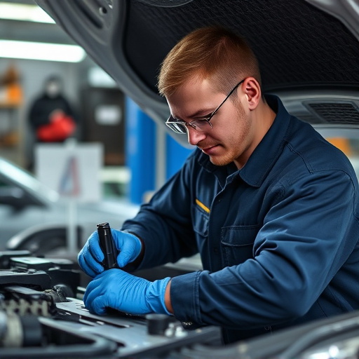 auto technician working