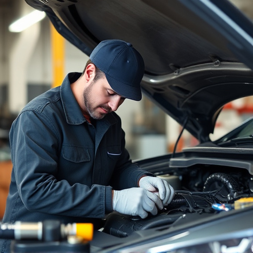 auto technician working