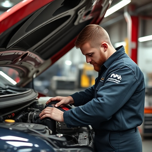 auto technician working