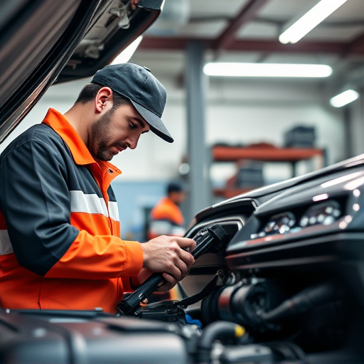 auto technician working