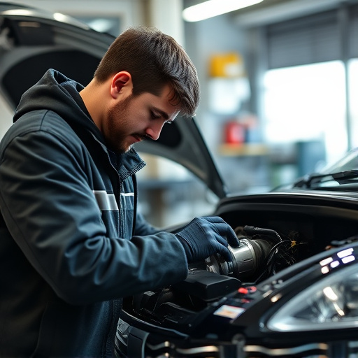 auto technician working