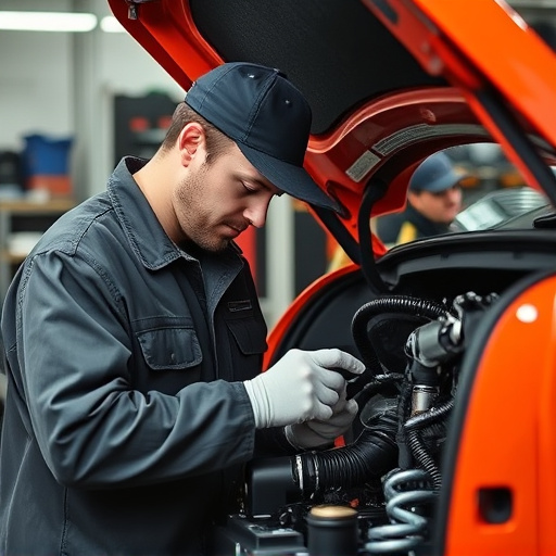 auto technician working