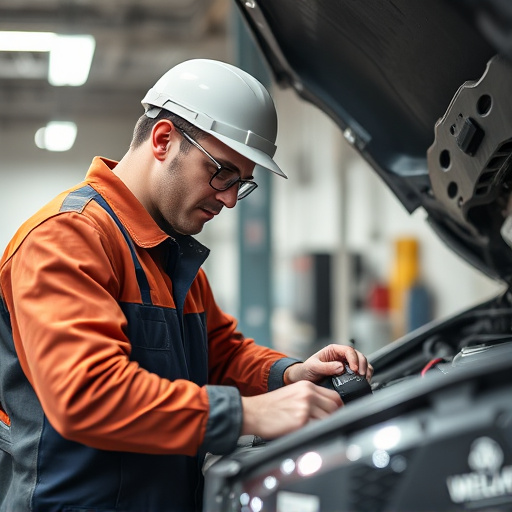 auto technician working
