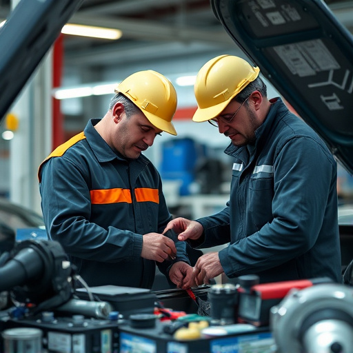 auto technician working