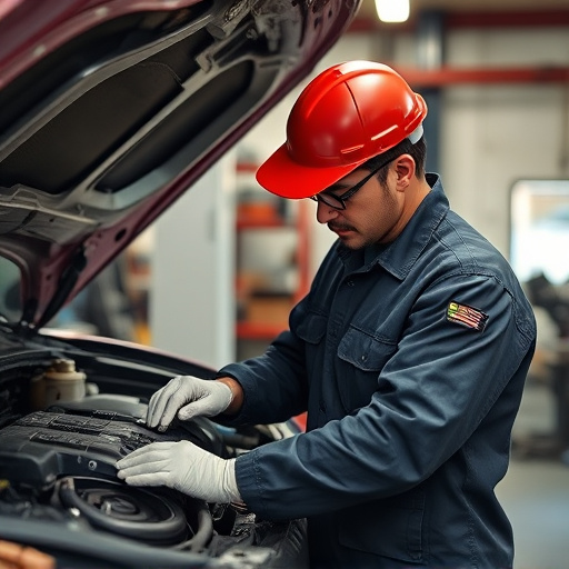 auto technician working