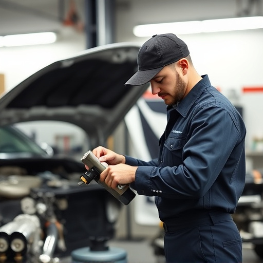auto technician working