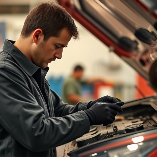 auto technician working