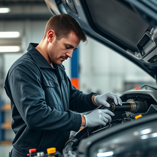 auto technician working