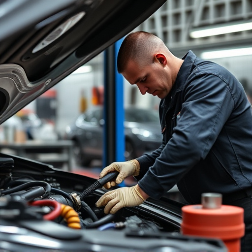 auto technician working