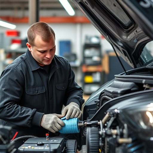 auto technician working