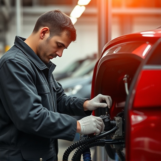 auto technician working