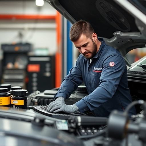 auto technician working