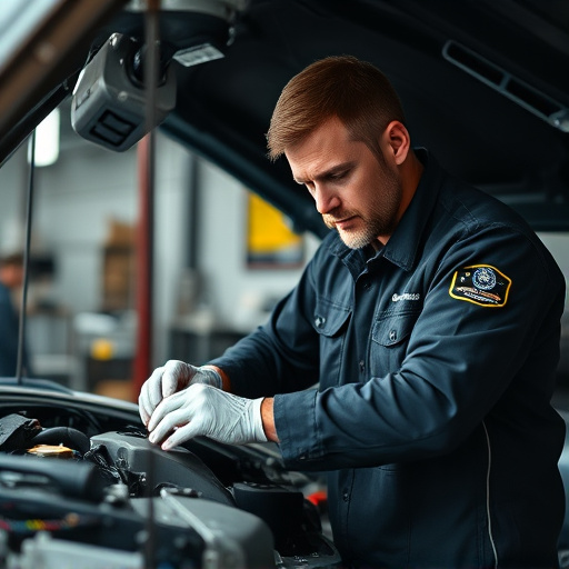 auto technician working