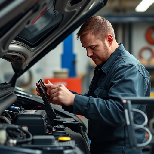 auto technician working
