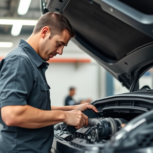 auto technician working