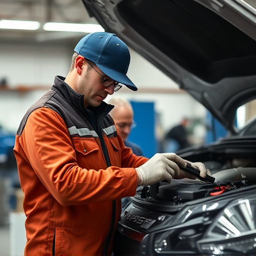 auto technician working