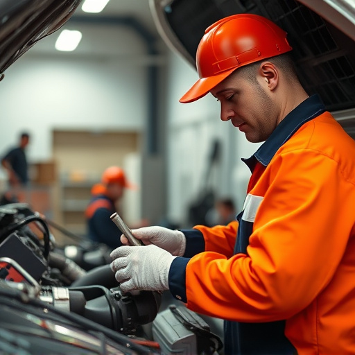 auto technician working