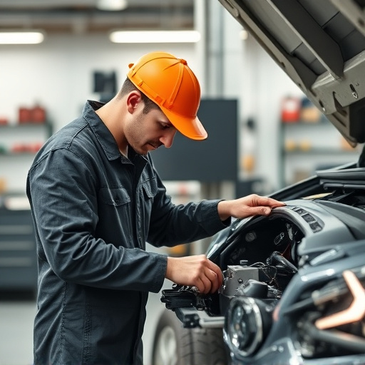 auto technician working