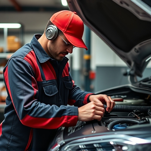 auto technician working