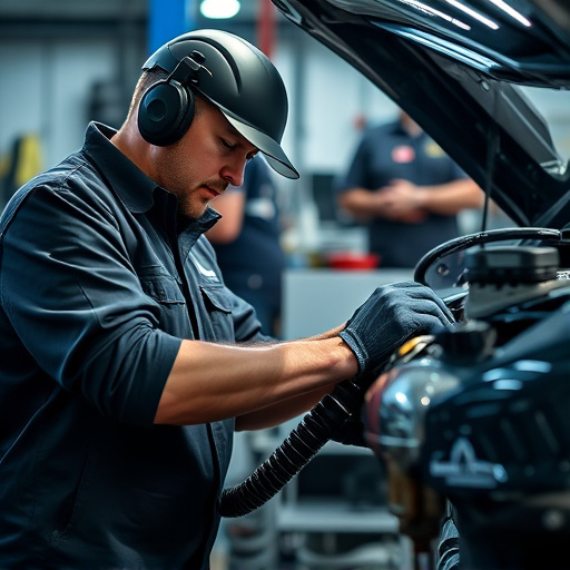 auto technician working