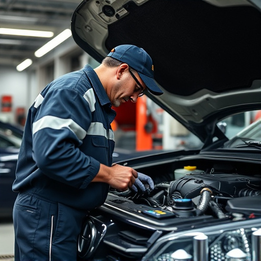 auto technician working