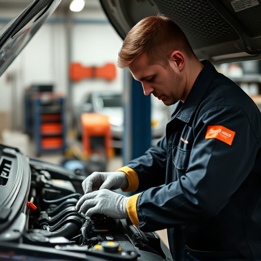 auto technician working