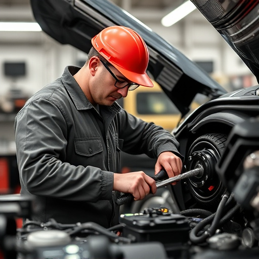 auto technician working