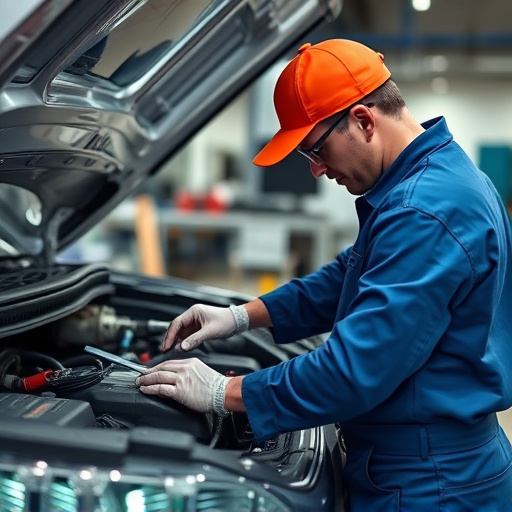 auto technician working