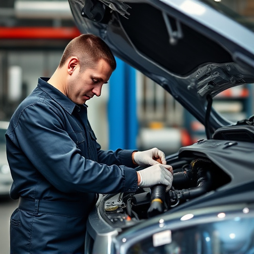 auto technician working