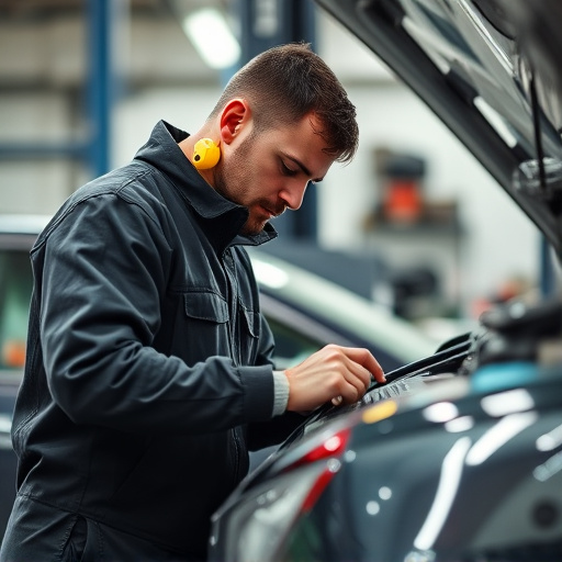 auto technician working