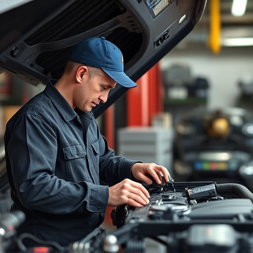 auto technician working