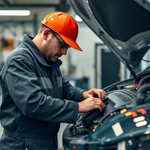 auto technician working
