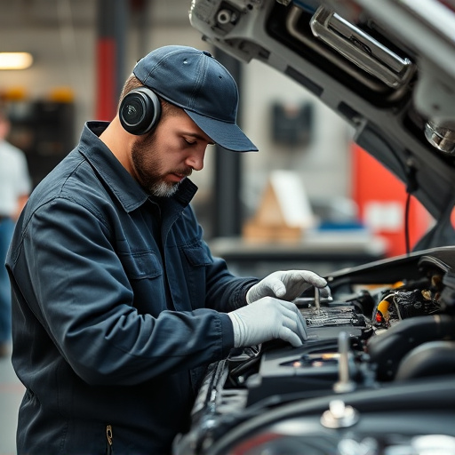 auto technician working