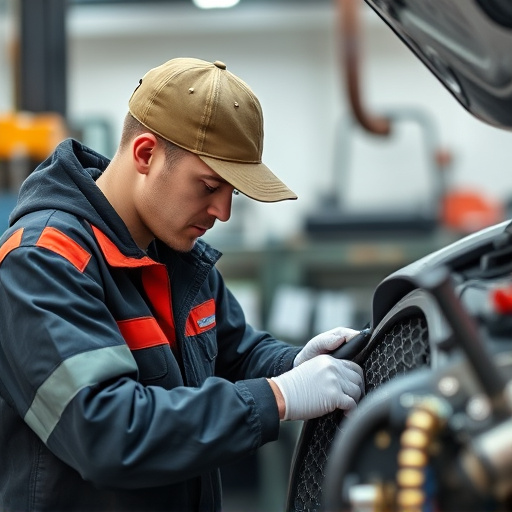 auto technician working